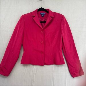 Ann Taylor Women’s Pink Blazer Jacket Button Front Career Office Size S